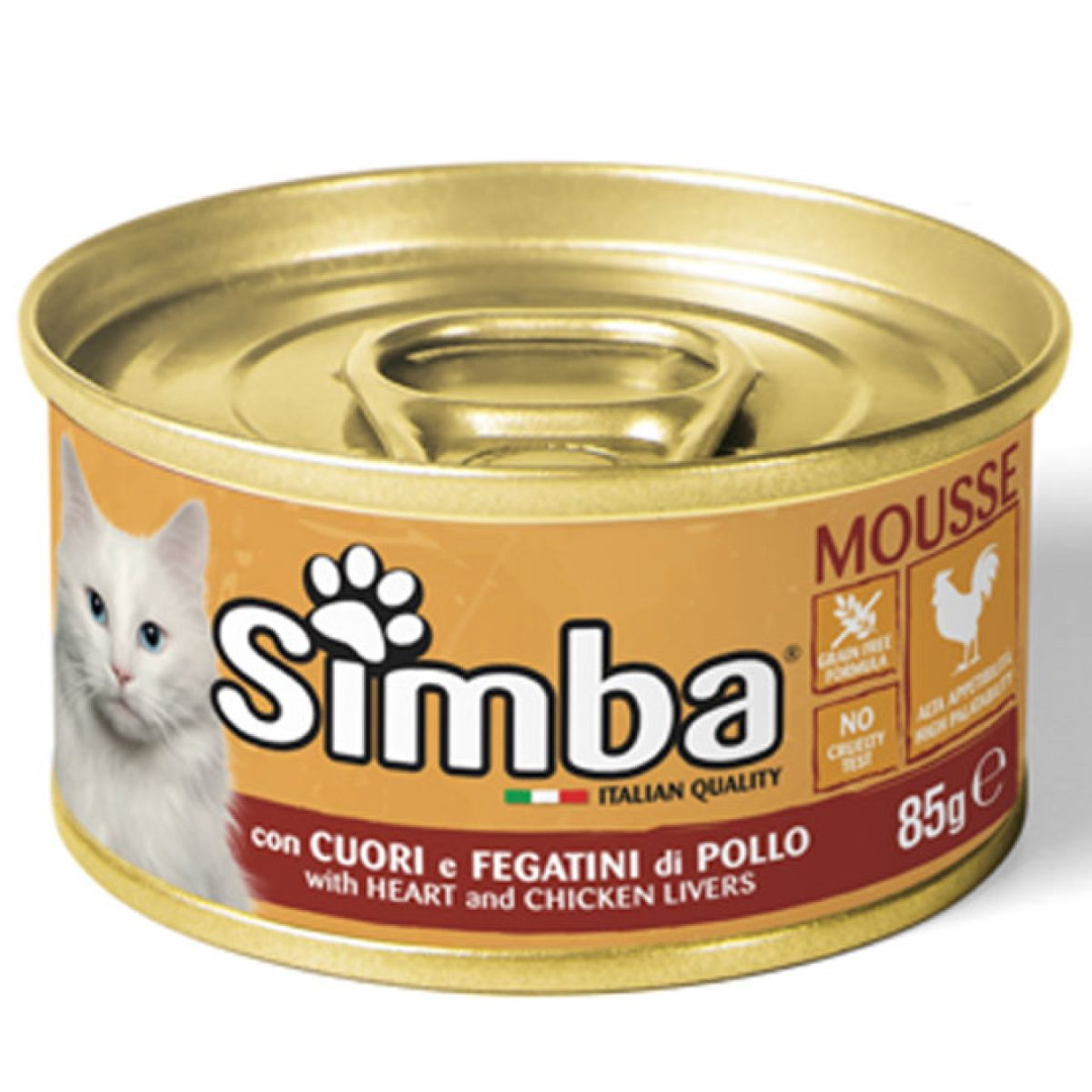 SIMBA CAT MOUSSE HEART N CHICKEN LIVER 85G